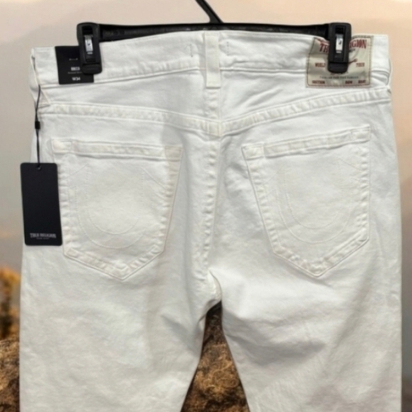 True Religion Rocco Relaxed Skinny  White Jeans Pants - Picture 4 of 13